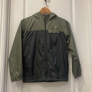 Green and red medium kids Columbia jacket